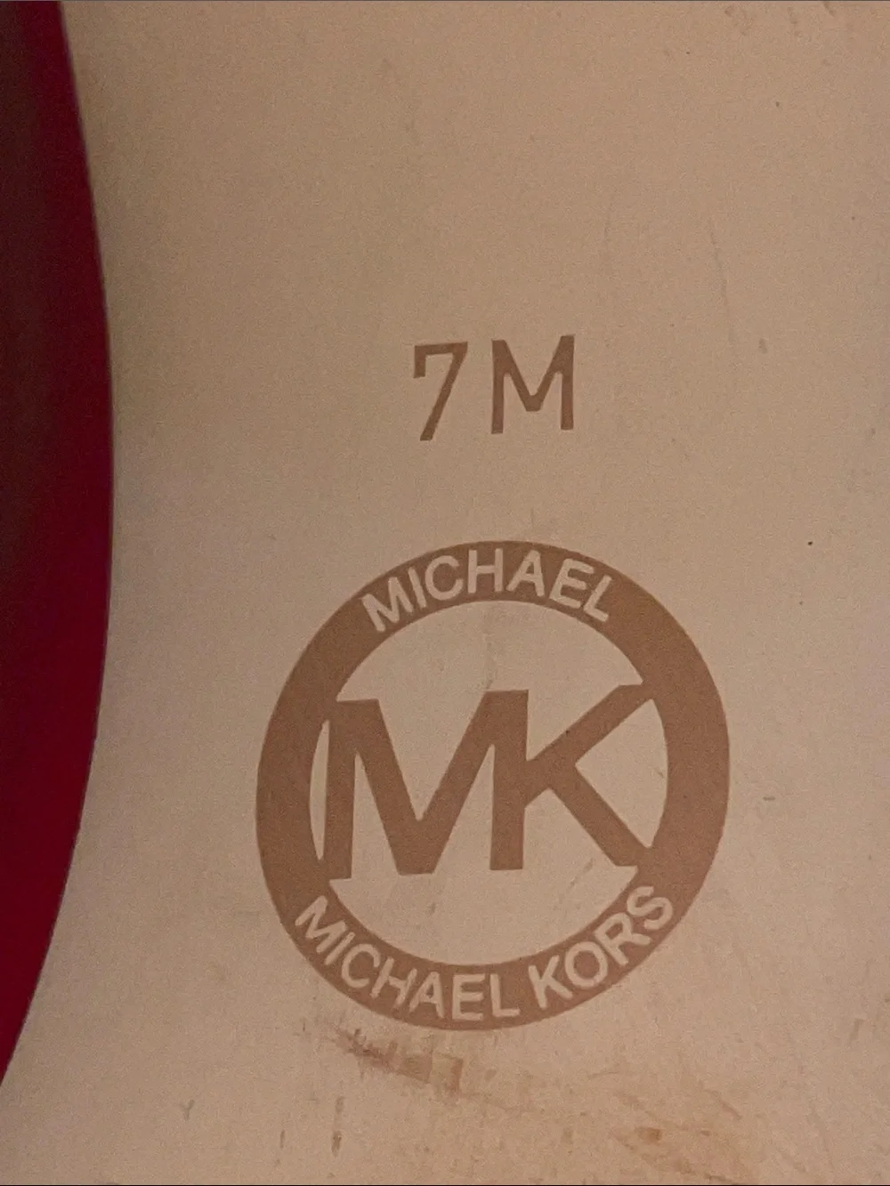 Michael Kors Red Patent Ballet Flats with Logo Buckle